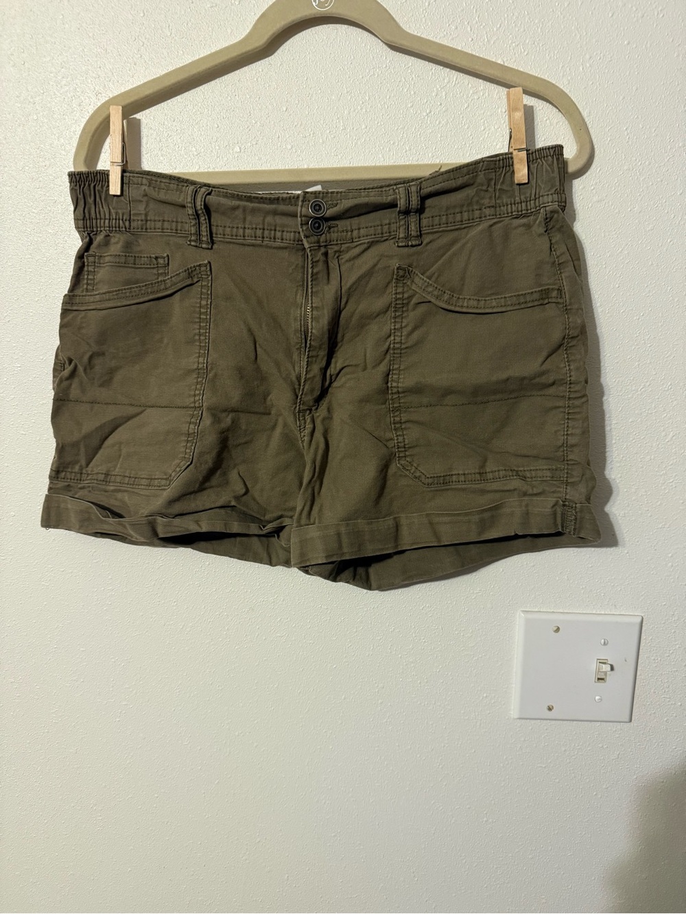 Time and Tru Olive Green Shorts